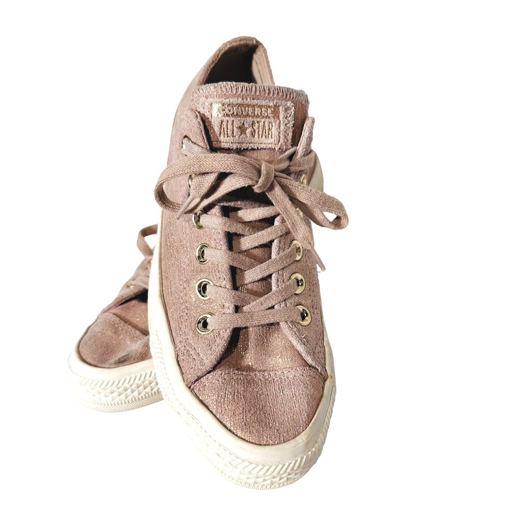 Converse Chuck Taylor All Star Womens Diffused Metallic Dusty Rose Sneakers Sz 8